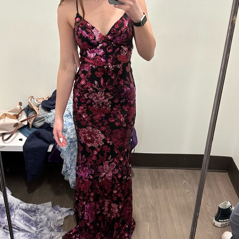 Elegant Floral Evening Gown